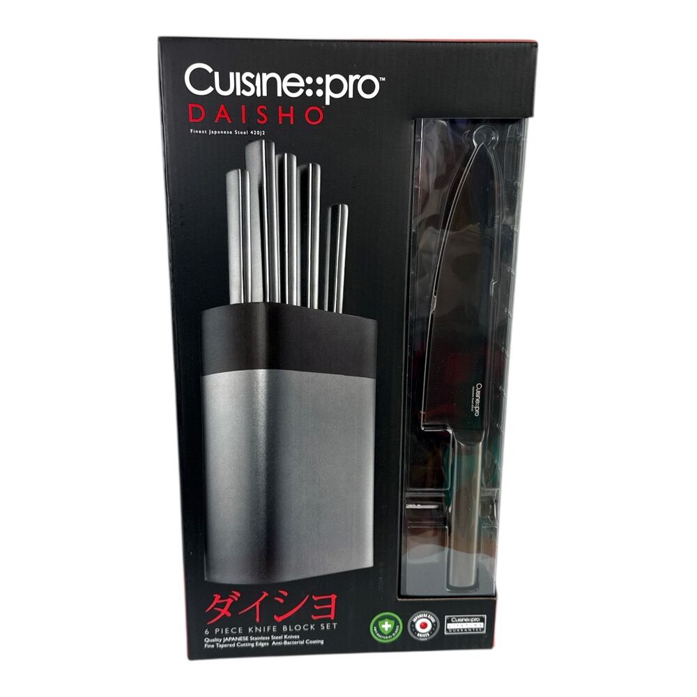 6-Piece Knife Block Set Japanese Stainless Steel Cuisine::pro Daisho NEW